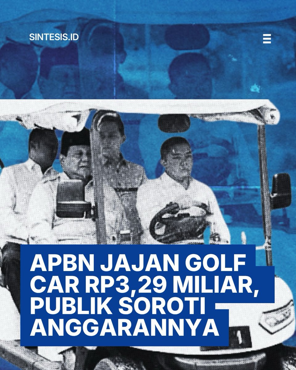 EuniceKuilan's tweet photo. Rp3. 29B for electric golf cars while many struggle with daily costs. The issue isn’t just whether it’s allowed, but whether it’s reasonable, efficient, and transparent—plus Rp3. 48B for official residence maintenance and Rp456M/month for internet. https://t.co/P95Q93vAuK