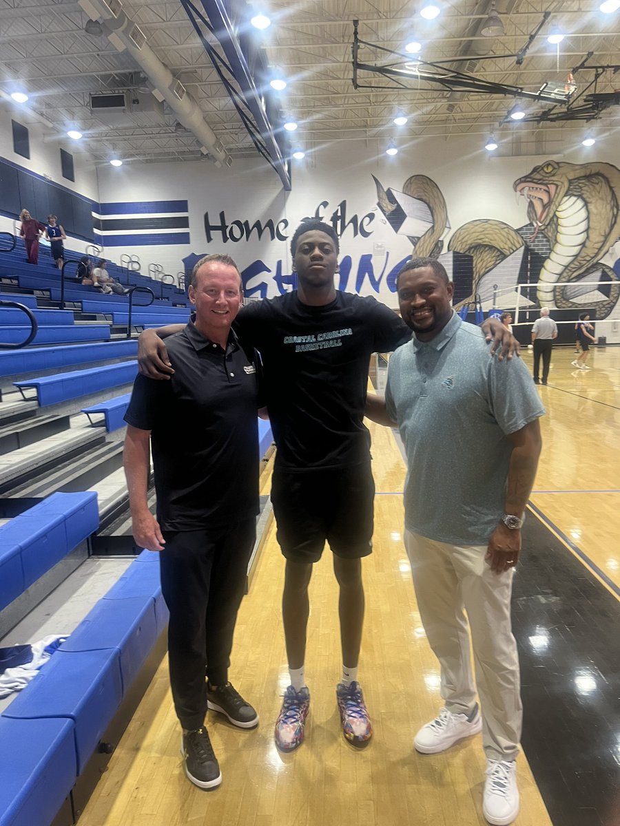 CBboysBball's tweet photo. Thank you Coach Gray and Coach Allison from @CoastalMBB for coming by the Pit and checking on 2028 @JamelMckinley3 and 2027 @jackiech5n and 2027 @PF_CDavis8 https://t.co/MXBYJwSJMb