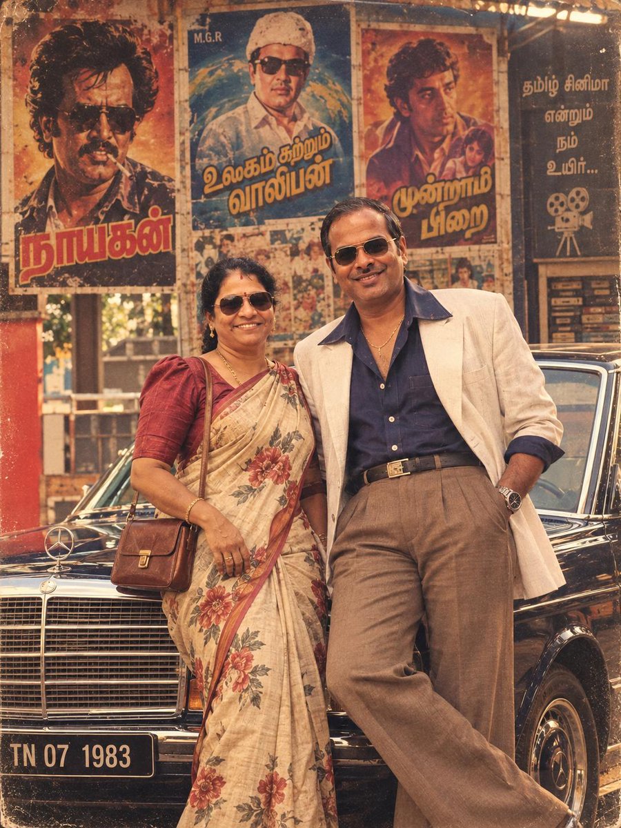 flyingcalls's tweet photo. 80's Trends!!

AI எவ்ளோ அருமையா போட்டோ கொடுக்கிற....

ஆனா பாரு நாயகன் படத்துல ரஜினி போட்டோ போட்ட பாத்தியா...அங்க தான் மிஸ்டேக் பண்ணிட்ட https://t.co/PzGKOUW0hw