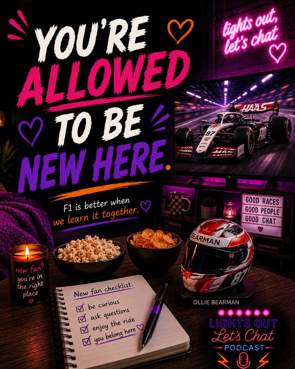 MarkRubalf1's tweet photo. Beginner reminder: You don’t need to know every rule, driver, or engineer to enjoy F1. Learning as you watch is okay. Anyone who shames you for asking questions makes fandom less fun. What F1 question do you want explained? https://t.co/z4hHo06vG3