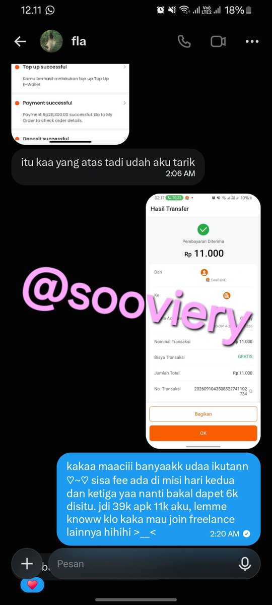 sooviery's tweet photo. enihh neobank guyss😍 yuu ikutan 39k apk 11k aku (33k hari pertama 6k hari kdua n ketiga) total 50K! https://t.co/eXqQP7WHiw