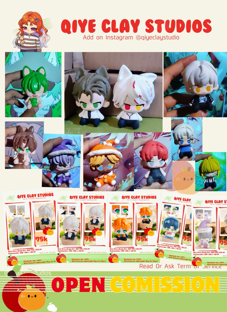 Theroncutiepie's tweet photo. #WTS 
Clay figure custom = IDR 100k (SnK berlaku)
100% Handmade 
Lightweight Clay khusus small figure.

📍Pengiriman dari Pekanbaru, Riau, bisa kirim lewat🍊
📍 fullpayment (No refunded)
Bank, Qris Dan Paypal

Clay figure ukuran +- 6-7cm 
Jika Berminat bisa DM saya /mention saya https://t.co/WUgo6XrK5X