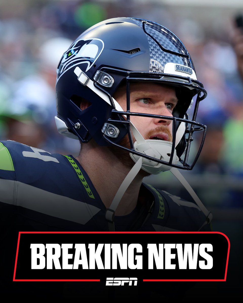 AdamSchefter's tweet photo. Seahawks say QB Sam Darnold has been ruled out tonight due to a hip injury. https://t.co/LKqlKHUvaT