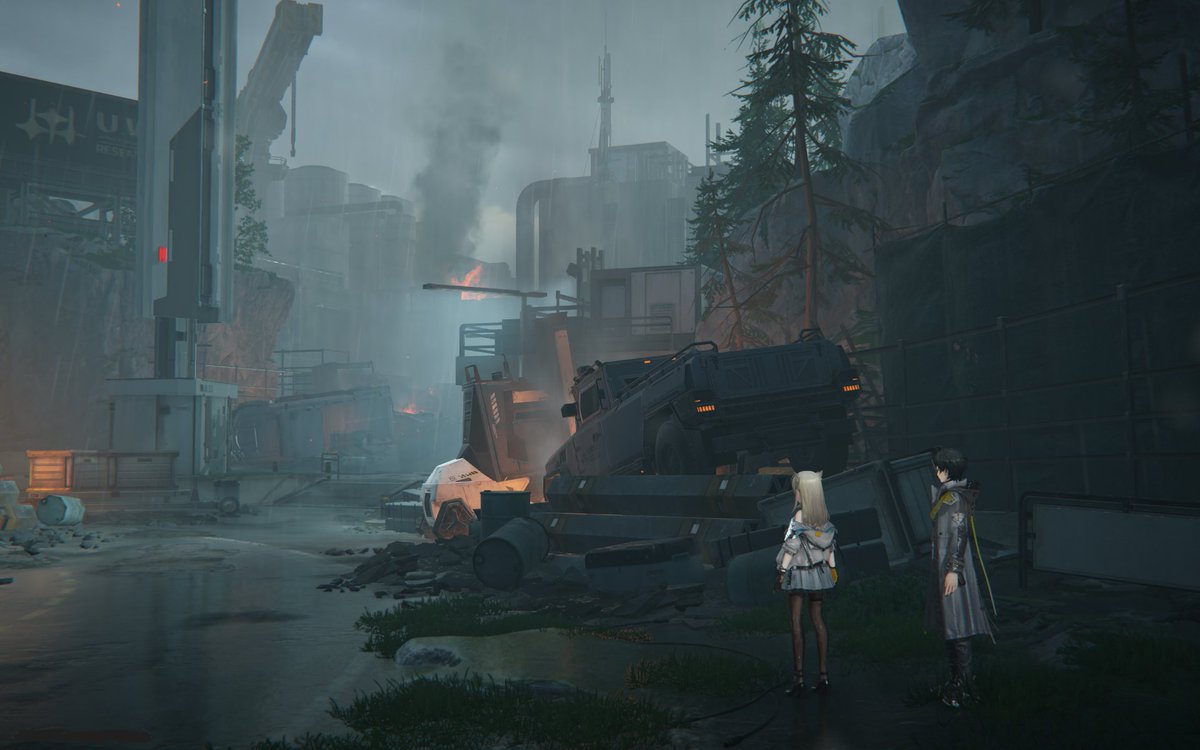 AxolAndMelony's tweet photo. The scenes look so good... I took so many screenshots. 
Why does Talos-II remind me of Pittsburg from The Last Of Us, but rainy? https://t.co/wSM2mkqbW3