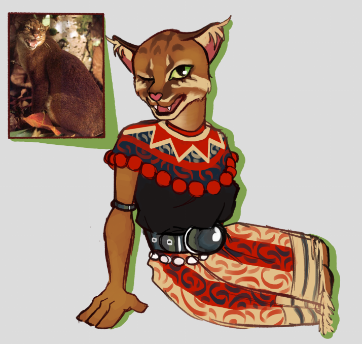 herostarchar's tweet photo. making every cat! 🐈
pt4: the borneo bay cat
wearing ngepan, traditional dress of the Dayak people of Borneo 🐱 https://t.co/qeefiCuvG9