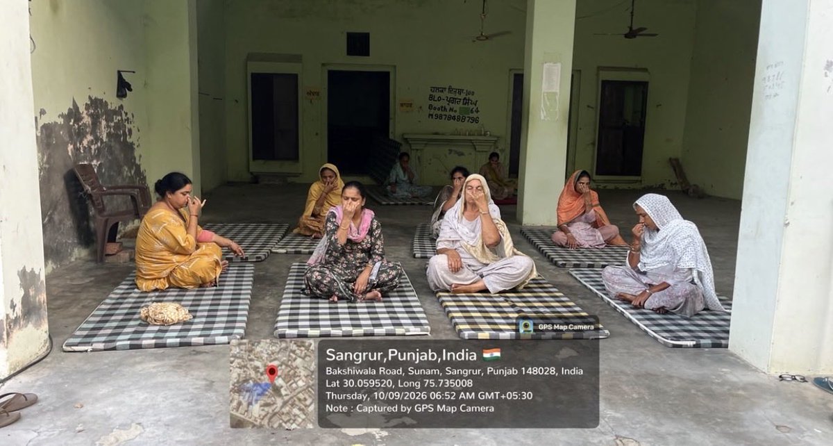 Gilldhrm's tweet photo. #CMDiYogshala #HealthyPunjab #PunjabModel @KamleshMSU @abhitiwari73 #YogaForAll #YogaEmployment     
#Sangrur https://t.co/8uArpUHL7E