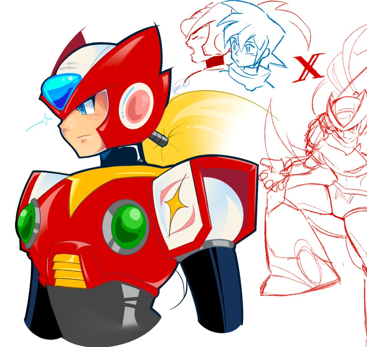 _yamisu_'s tweet photo. fortnite rlly got me liking megaman again #zero #megaman https://t.co/YpZtl39Mq4