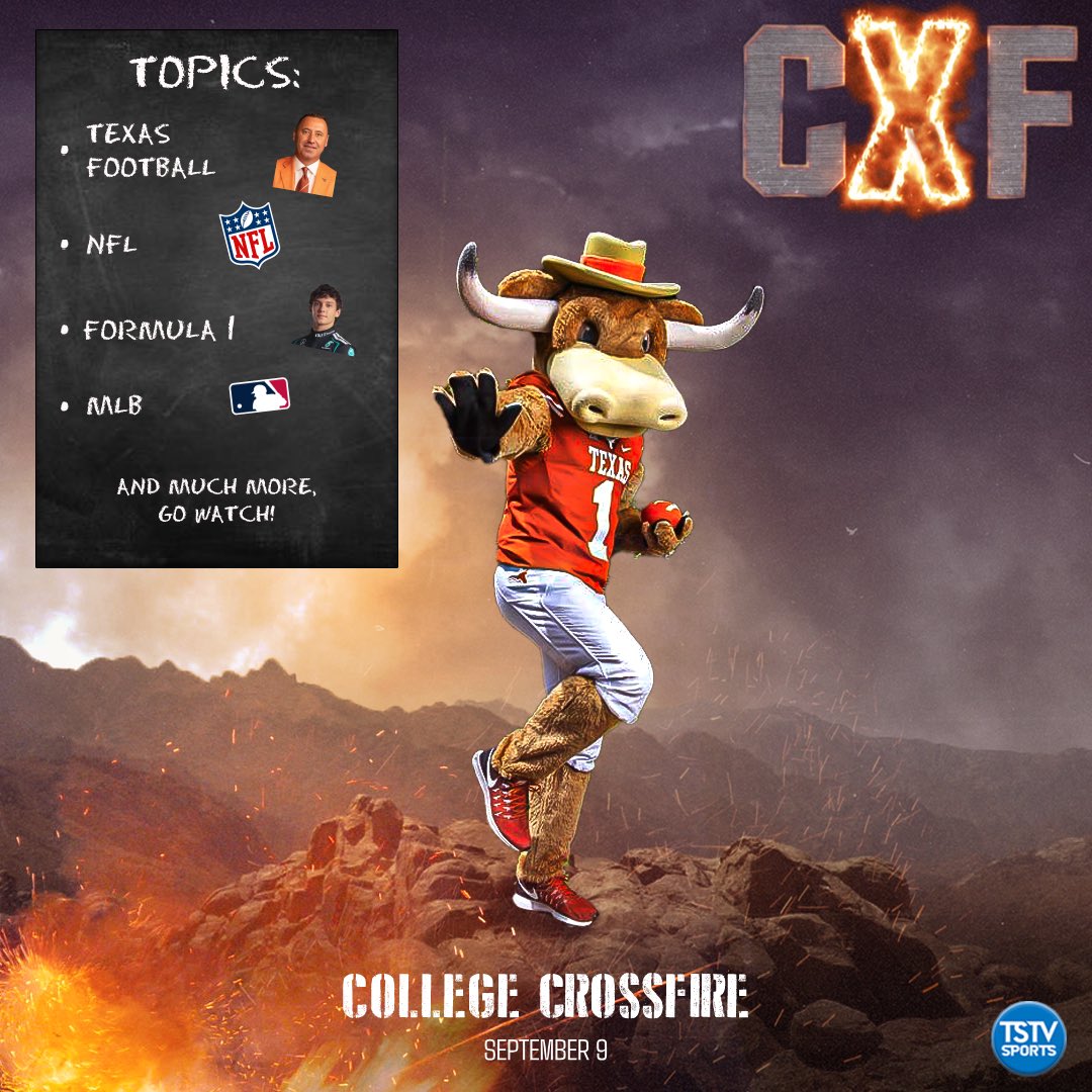 TSTVCXF's tweet photo. Join us for the first episode of College Crossfire! Colin Flickinger debuts at host while Ava Rodriguez, Addie Chhay, and Callen Romell battle for the first win of the season!

#HookEm | #CXF | #TSTVSports

https://t.co/te8Z7UjqFx https://t.co/QoNKwZzT4Z