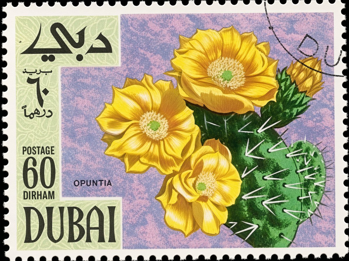 4ubai's tweet photo. Dubai Postage Stamps from a series on Flowers in 1968. https://t.co/37SJXdPNmQ