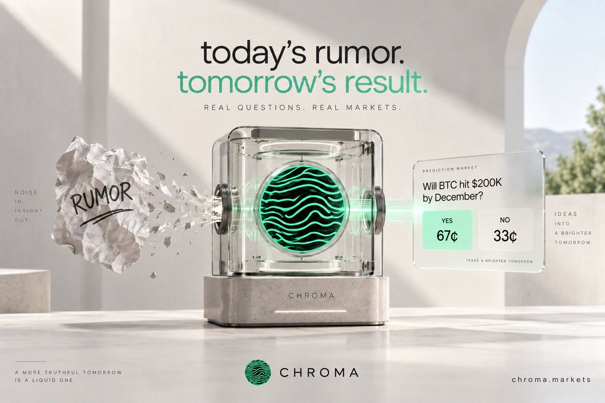 chromamarkets's tweet photo. rumors move timelines.
    probabilities move markets. https://t.co/GZpXZ7bIzU
