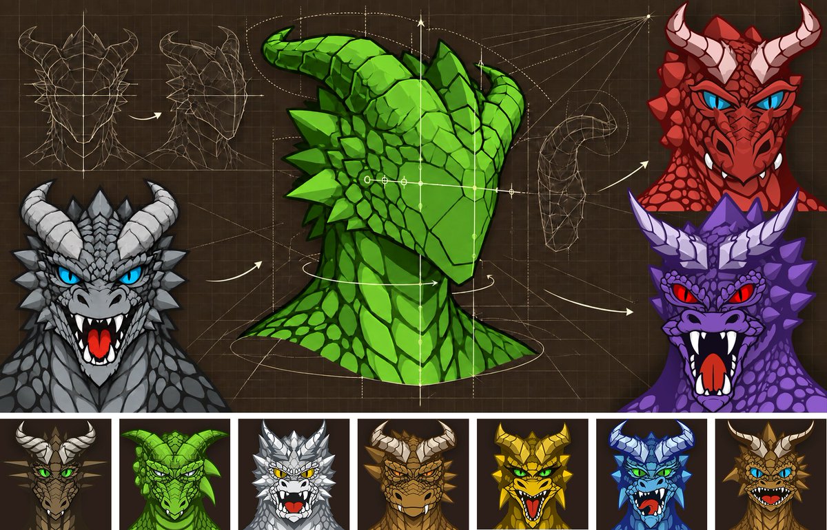 FastNPCs's tweet photo. New FastNPCs dev post: making better Dragonborn NPC portraits for D&amp;D 5e.

This one is about adding depth and variety without breaking the layered portrait system.

https://t.co/2QvRiaitkL

#DnD #DnD5e #TTRPG #Dragonborn #FastNPCs https://t.co/GdGtFoCr5G