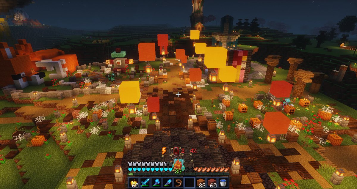 SharkeySplash's tweet photo. Slowly taking over the @BoltsSMP Spawn with halloween 🎃💀(っ҂° ཀ•)っ⊹˚. ITS NEVER TO EARLY https://t.co/BVDFnMXAOZ