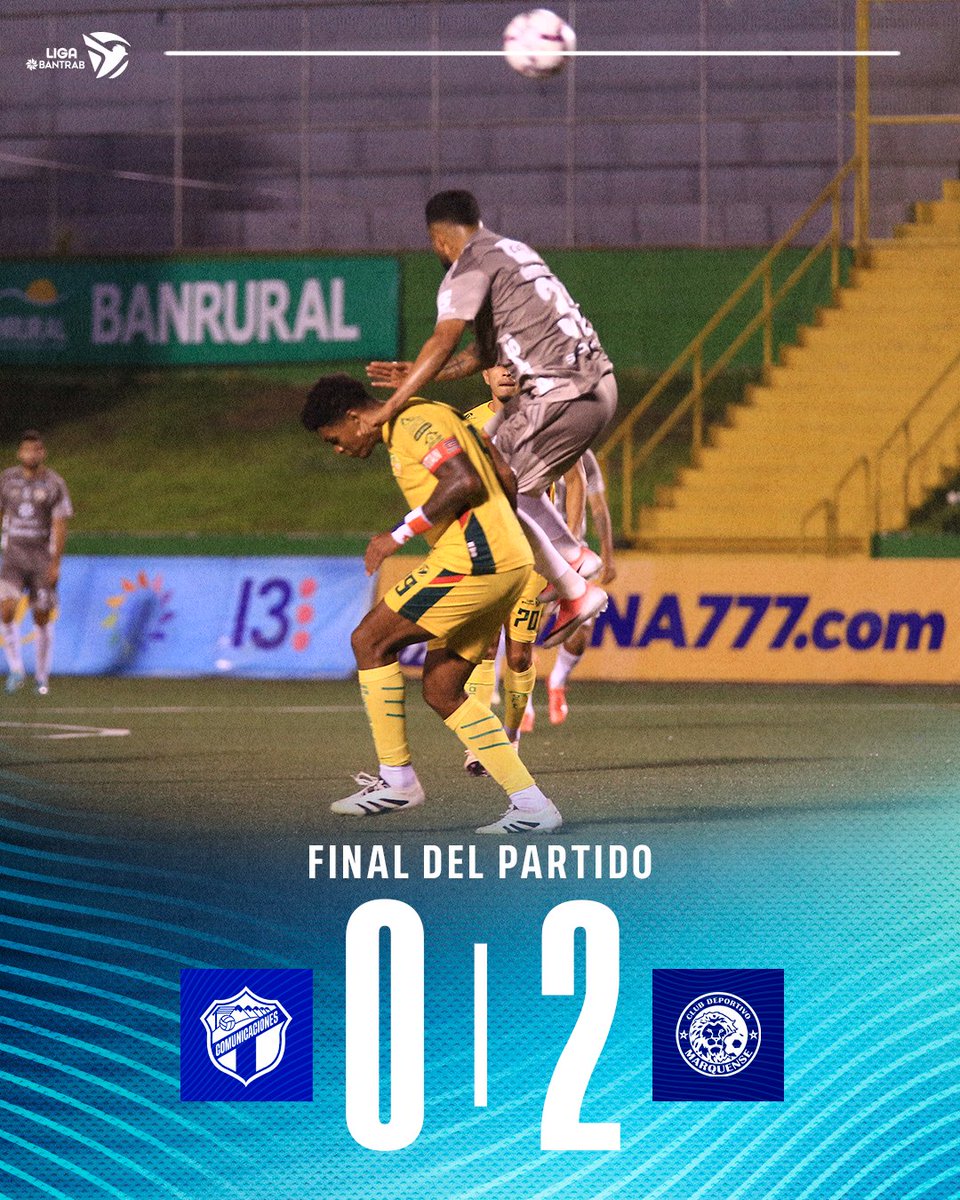 CremasOficial's tweet photo. 🏁 FINAL DEL PARTIDO
Comunicaciones FC 0 - 2 CD Marquense

#VamosCremas | #Apertura2026 https://t.co/e18nFLN0IW