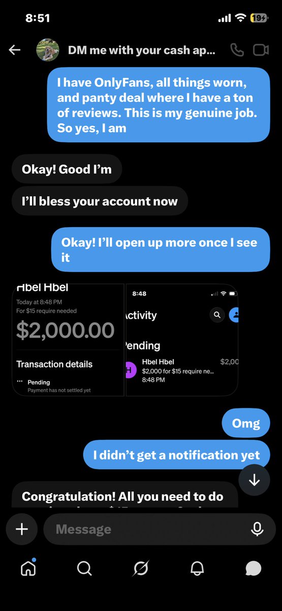 BeautifulNvabs's tweet photo. @MalonzoMyla opened my eyes to a new scam! This is a #lie. Just Google it. You never need money to receive it. 😂 #ScammerAlert #dontrespond #sellersbeware https://t.co/3j8Nw871sE