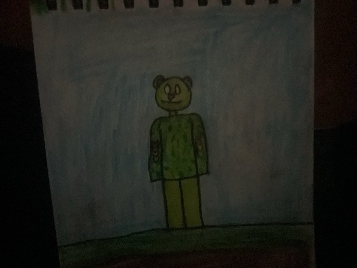deathiscoming34's tweet photo. Drawing of flippy I made from happy tree friends https://t.co/4SvbIycnEA