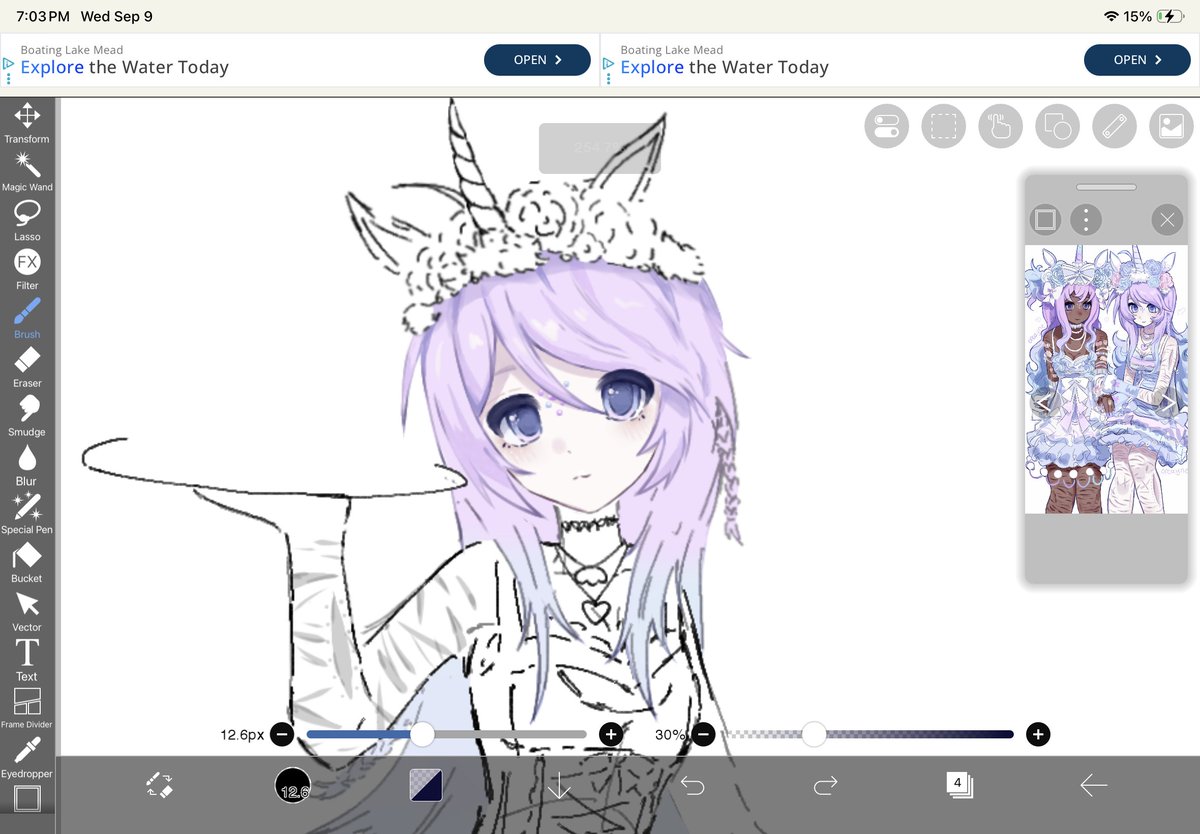 Kokariidex's tweet photo. old-ish drawing of the unicorn girl that i lost motivation on😢 https://t.co/PEaeYaQW0f