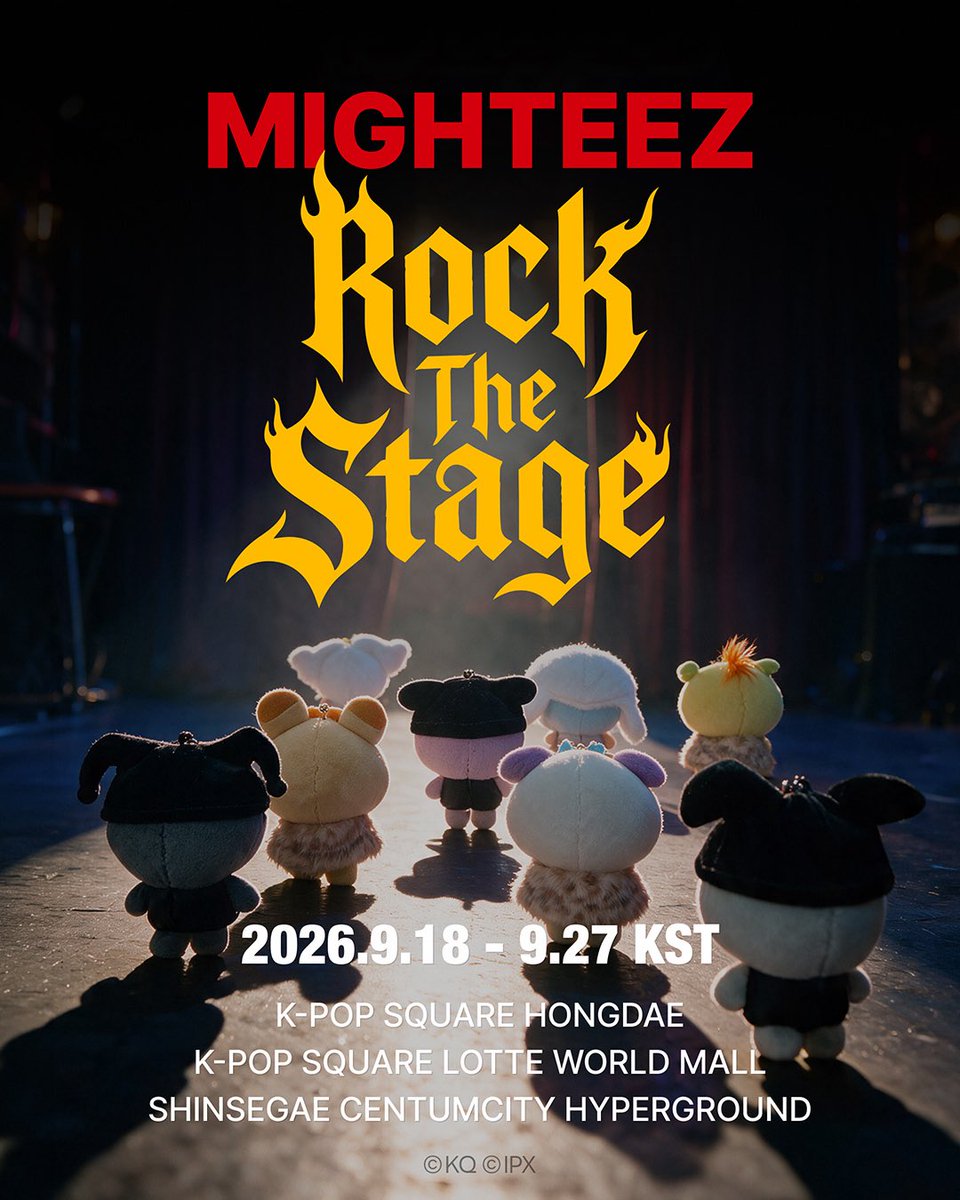 LINEFRIENDSinfo's tweet photo. [🌐Global Info] Spotlight on. MIGHTEEZ begins.✨

MIGHTEEZ Rock The Stage POP-UP🎸
COMING SOON!

📍Seoul [K-POP SQUARE HONGDAE] 🗓️September 18–27
📍Seoul [K-POP SQUARE LOTTE WORLD MALL] 🗓️September 18–27
📍Busan [K-POP SQUARE CENTUMCITY MALL] 🗓️September 18–27
📍Tokyo [LINE FRIENDS SQUARE SHIBUYA] 🗓️September 18–27
📍Shanghai [Metrocity Mall] 🗓️September 19–27
📍Taipei [K-MONSTAR Breeze Nanshan] 🗓️September 18–28
📍Singapore [SR, 313@Somerset] 🗓️October 16–25
📍Hong Kong 🗓️Coming Soon
📍London [SOKOLLAB] / Paris [K-ON] / Warszawa [KPOPJOAYO] 🗓️Coming Soon

ONLINE
📍KR [LINE FRIENDS SQUARE] 🗓️September 21 / 11:00 AM (KST)
📍US Online 🗓️September 18 / 9:00 AM (PDT)

ATEEZ with LINE FRIENDS