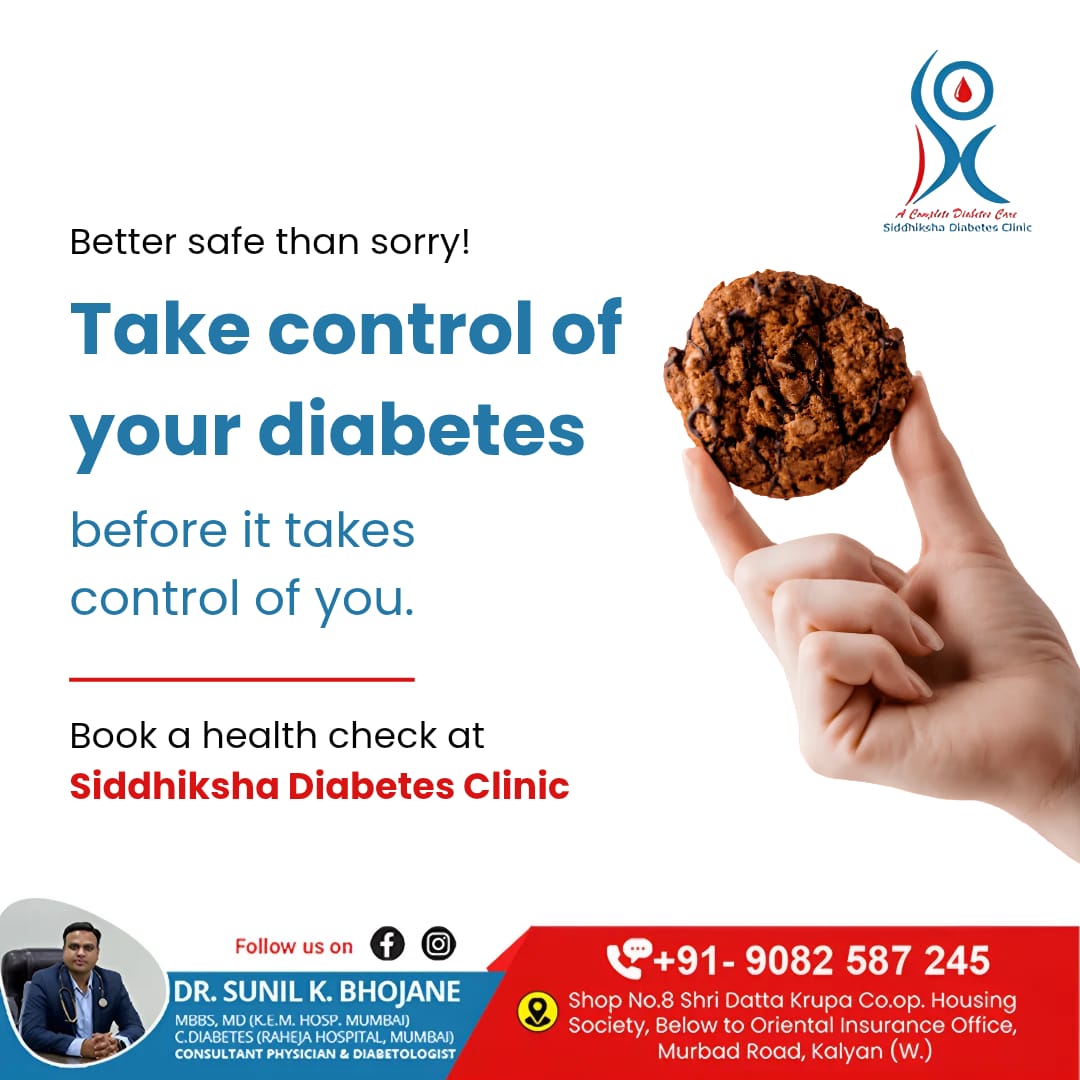 selenaticaSelly's tweet photo. Better safe than sorry! Take control of diabetes with personalized care, regular monitoring, and healthy lifestyle choices. Early action can reduce complications and support a healthier future. Book your check-up at Siddhiksha Diabetes Clinic today. https://t.co/ebDwc82eV5