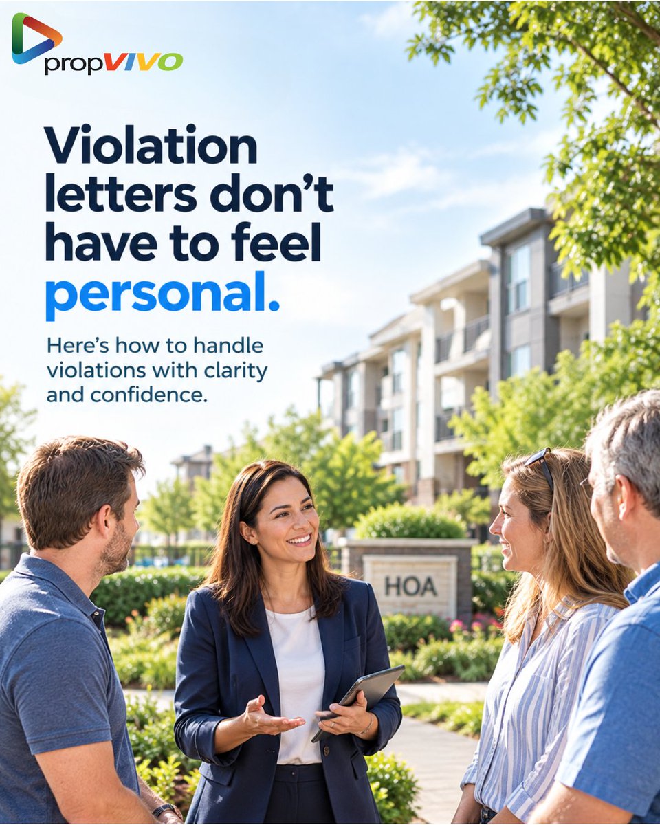 propvivo's tweet photo. Getting a violation letter doesn't mean anyone's out to get you. It means the same standard is being applied to everyone, consistently. That's what keeps a community fair.

Learn how we handle violations, link in bio.

(HOA violation letters, HOA compliance, community standards) https://t.co/aN3JsL0seP