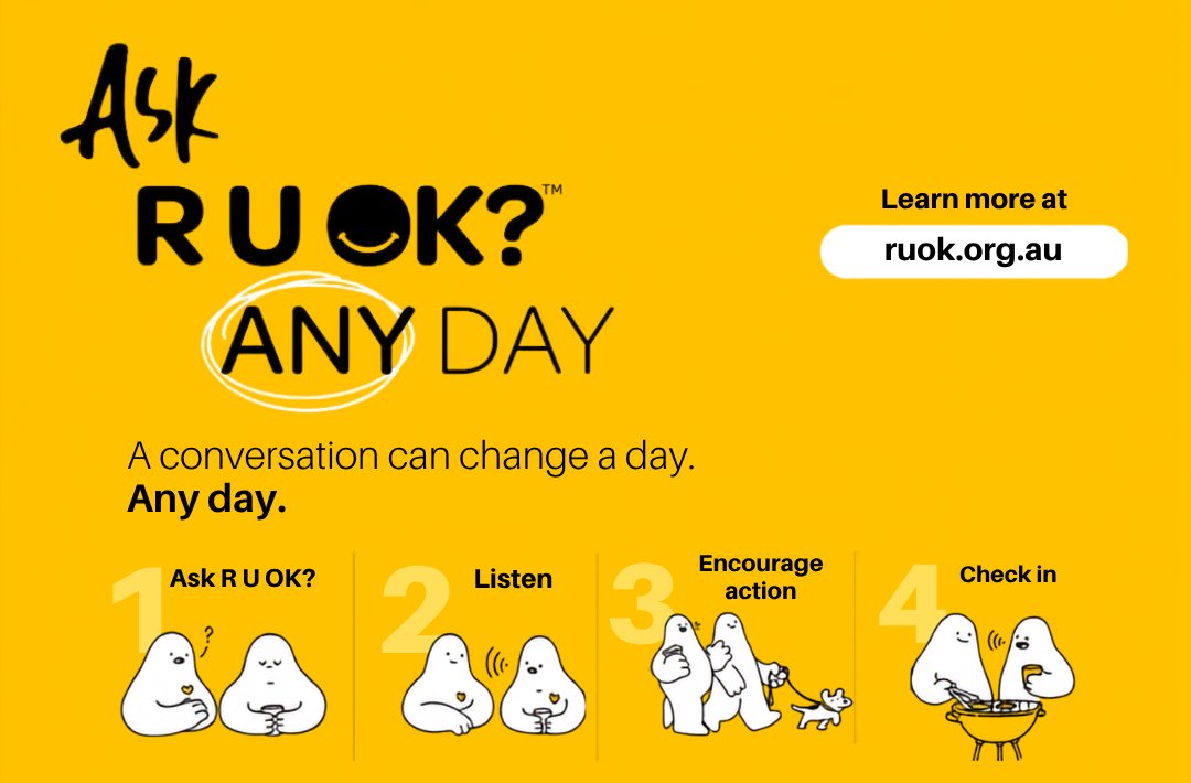 EquipPlacement's tweet photo. You check the machine before every job. Check on your mates too.

Ask R U OK? Any day.

📞 +61 8 9479 4988 | ✉️ sales@epgroup.com.au | 🌐 https://t.co/OO9lGycIeX

#RUOKDay #AskRUOKAnyDay https://t.co/ma7AwozxkT