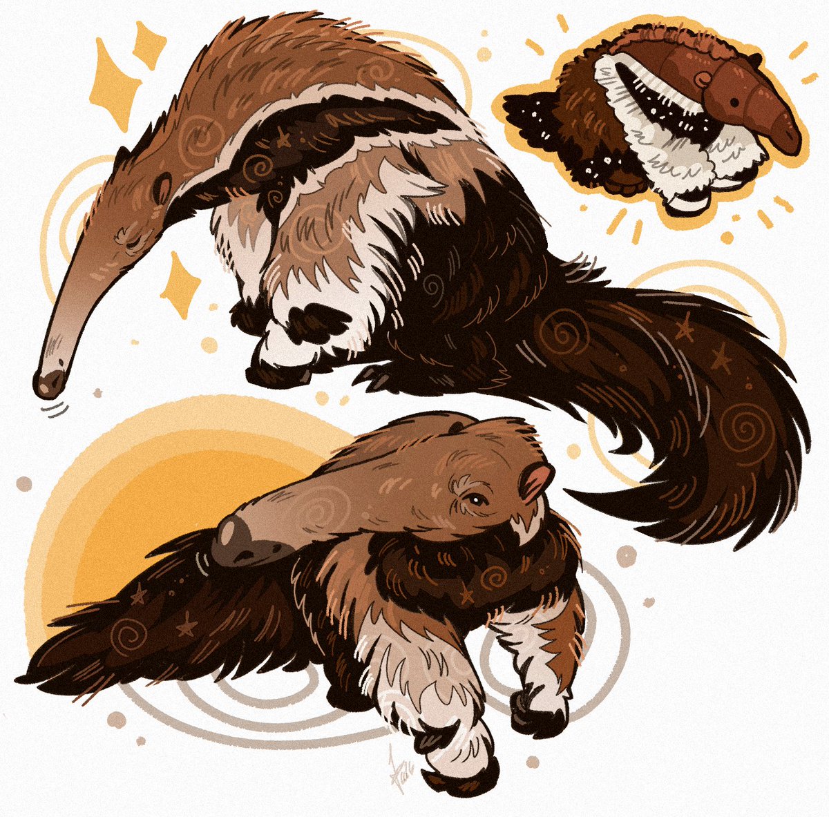 schumisnoopy's tweet photo. i can't stop drawing anteaters https://t.co/8pff9xXFZ7