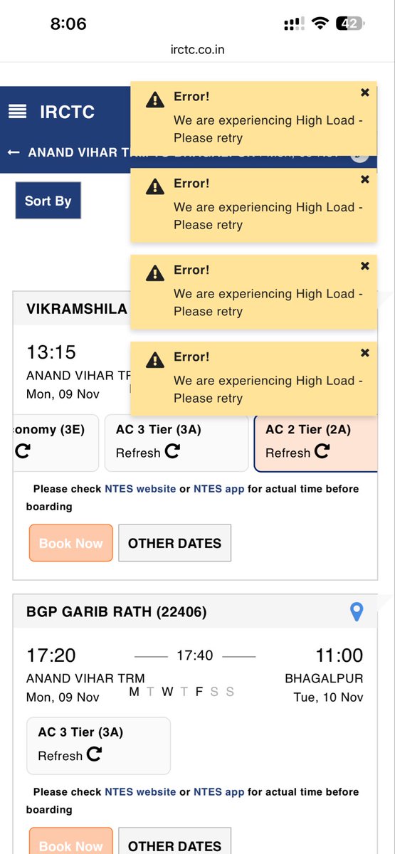 Bihari_boyBH's tweet photo. Besaram department of @PMOIndia  @AshwiniVaishnaw kvi NSE BSE ki site me aisa nhi hota to aapke app or site kyon aisa ? 12 years satta me rhne ke baad v IRCTC ko nhi sudhar paaye @narendramodi chullu bhar pani me dub kr mar jaiye aap ye haal opening ticket ka hai https://t.co/Z2BLkHtZTz