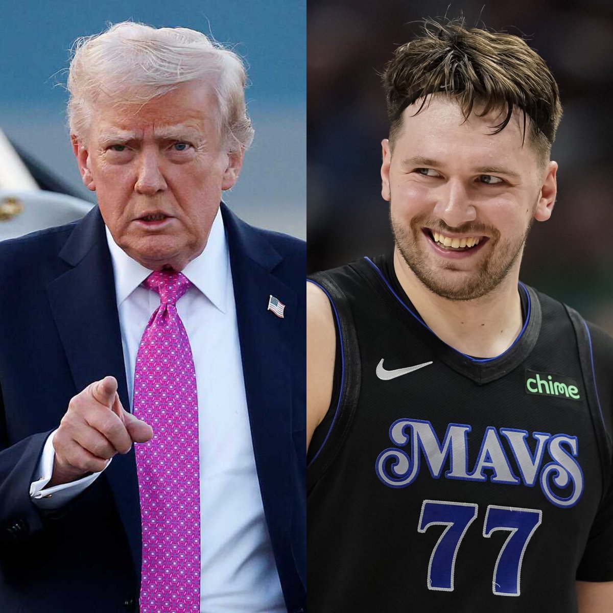 LegionHoops's tweet photo. Donald Trump calls out the Mavericks for trading Luka Doncic:

“I must tell you, I don't understand the trade. That trade is not good. What do I know about basketball? Was it Luka? Maybe we can redo that trade? I redo deals all the time. It might go down as the worst trade in the history of sports.”

(h/t @BrickCenter_)