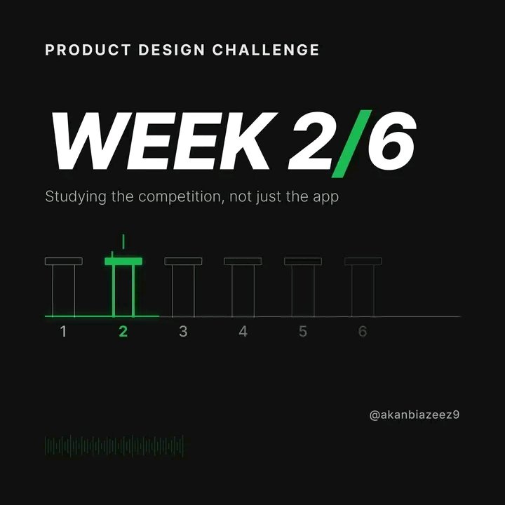 AkanbiAzeez9's tweet photo. WEEK 2/6 - Digging Deeper 

Starting week 2 of the challenge:
This time, going beyond Spotify's interface to look at the bigger picture: how it stacks up against other music and audio apps.

Let's get into it.

@Spotify 
#uxdesign #productdesign #spotify https://t.co/CL94PNSWYb