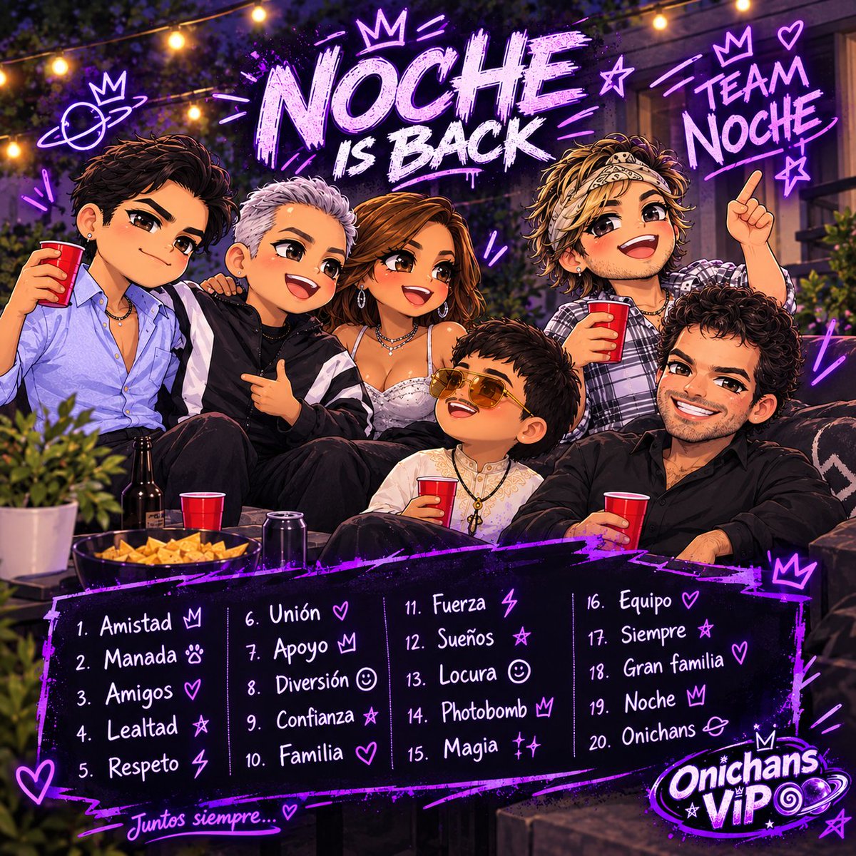OnichansVip's tweet photo. 💥📣| Seguimos con la tendencia Onichans 🌀🪐 

NOCHE IS BACK

Les dejamos otra tablita de interacción ✍🏻❤️

@ArnMercurio @MarContrerasOF @ayalaalexis @AdrianDiMonte https://t.co/9mOfxHoDLa