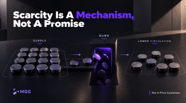 Pyeongohse's tweet photo. Scarcity is one of the oldest ideas in economics.

In crypto, token burns are one way projects can reduce the amount of an asset in circulation.

MGG incorporates burning into activity across its ecosystem. https://t.co/jGB3CyNE2W