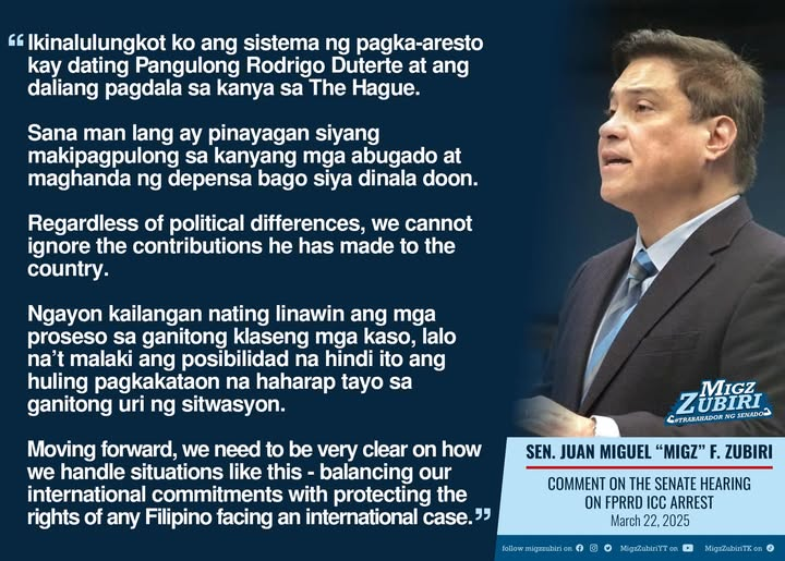 ElizaX11235813's tweet photo. right. and what did you do about it? 

nalungkot ka lang and then move forward na. 

and when it was Bato's turn to get arrested right within the Senate hall, what did you do about that? 

@migzzubiri https://t.co/94bSHHdlcJ