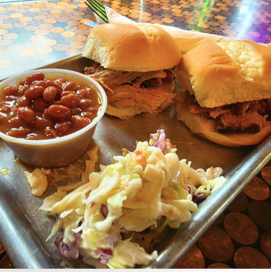 BrewCoffeeTap's tweet photo. Gettin' Piggy Wit It Thursdays - starting 9/10 at Brew Coffee &amp; Tap House - Independence !
5pm to 7pm
Get 2 Pulled Pork Sliders
Cold Slaw &amp;
Baked Beans
for only $6 🤩 - with drink purchase.
Dine-in only.
Come on out and get piggy with us at Brew!
#BrewIndy
#BrewIndependence https://t.co/25OxQau38E