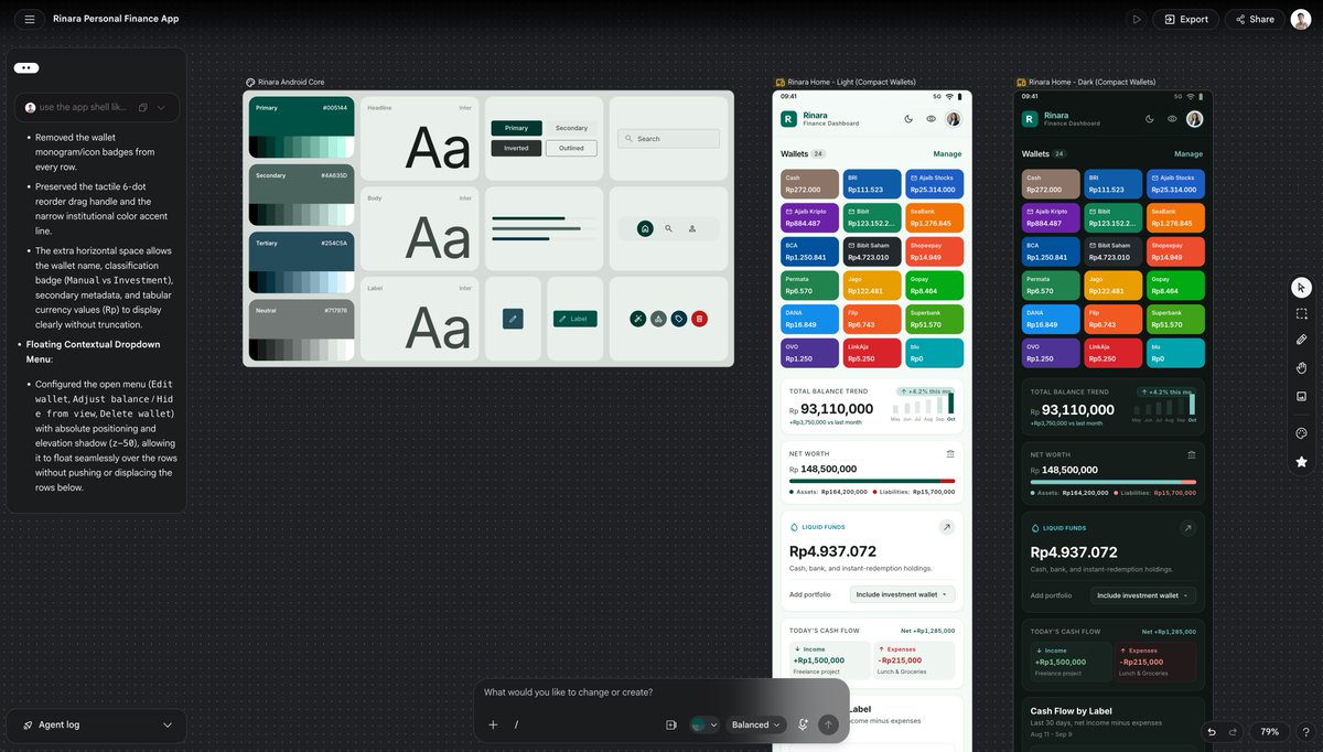 hi_ssamm's tweet photo. Lagi coba bikin appku jadi Android native, sekalian redesign UI 

Buat starting point aku coba Google Stitch. Awalnya surprisingly bagus dan cukup memuaskan. Tapi makin banyak screen yang dibuat, kok makin wadidaw wkwk

Ada rekomendasi tools ga ges? https://t.co/EWWh4ZYP8O