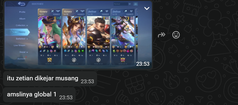 theflyingsapi's tweet photo. VIP 2 MATCH V003
#zonauang #zonajajan #zonaBA #zona #mlbb #jokiml #jokimlbb #bealanja #sapiterbang https://t.co/OktU7K86cj