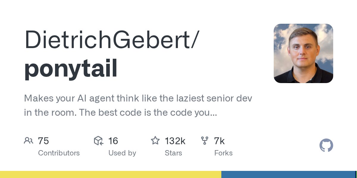 so_ainsight's tweet photo. 今週GitHubで一気にスターを集めたAIツール10選：

1. skills
現役エンジニアが実際に使っている作業手順を、AIにそのまま覚えさせられる。定型作業のやり方を毎回説明せずに済む。
https://t.co/2cpO5gsV5S

2. archify
仕組みや処理の流れを、動きのあるきれいな図に一発で起こせる。資料づくりの図解が手描き不要になる。
https://t.co/t1odXluv5h

3. ponytail
「一番ラクをする先輩」の目線でAIに考えさせて、よけいなコードを書かせない。できあがるコードの量そのものが実測で半分近くまで減る。
https://t.co/DA3ubbfFkb

4. ECC
AIエージェントの記憶・段取り・安全確認をまとめて底上げする。同じ道具でも受け答えの精度が上がる。
https://t.co/MnxisTgzbU

5. humanizer
AIが書いた文章から「いかにも機械」の痕跡を消す。そのまま人が書いたものとして読める仕上がりになる。
https://t.co/Twr7m2Pwt8

6. hyperframes
HTMLを書くだけで動画に変換できる。ナレーションや図解つきの説明ムービーを、撮影なしで量産できる。
https://t.co/vSJhdJX4df

7. minimind
自分だけの小さなAIモデルを、2時間ほどでゼロから育てられる。中身の仕組みを手を動かしながらつかめる。
https://t.co/JyNMsv72pq

8. magnitude
手元のMacに合うAIモデルを自動で選んで動かしてくれる。データを外に出さず自分のパソコンだけで完結する。
https://t.co/jkFkgGLrKn

9. sglang
大きなAIを社内サービスやアプリに組み込むときの高速な受け皿。大人数が一斉にアクセスしても待ち時間を抑えられる。
https://t.co/xnN8S11AhD

10. blender-mcp
好きなAIに話しかけるだけで3D制作ソフトを動かせる。造形や配置を言葉で頼んで自動で組ませられる。
https://t.co/EXYaursSps