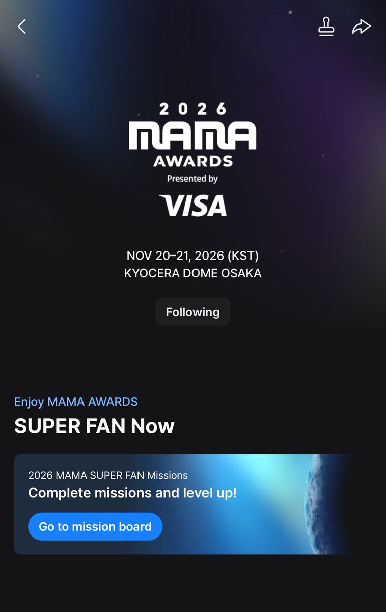 cortisconnect's tweet photo. 🔔 SUPER FAN MAMA NOTIFICATION 

CHECK YOUR MNET PLUS APP NOW! 
if you’ve been selected as a Super Fan member, there will be a notification appears like this once you open mama awards tab 

TAKE NOTE FOR COERS: 
📝 please reply to this post so we can keep track of everyone and work together!

#CORTIS #2026MAMA #코르티스