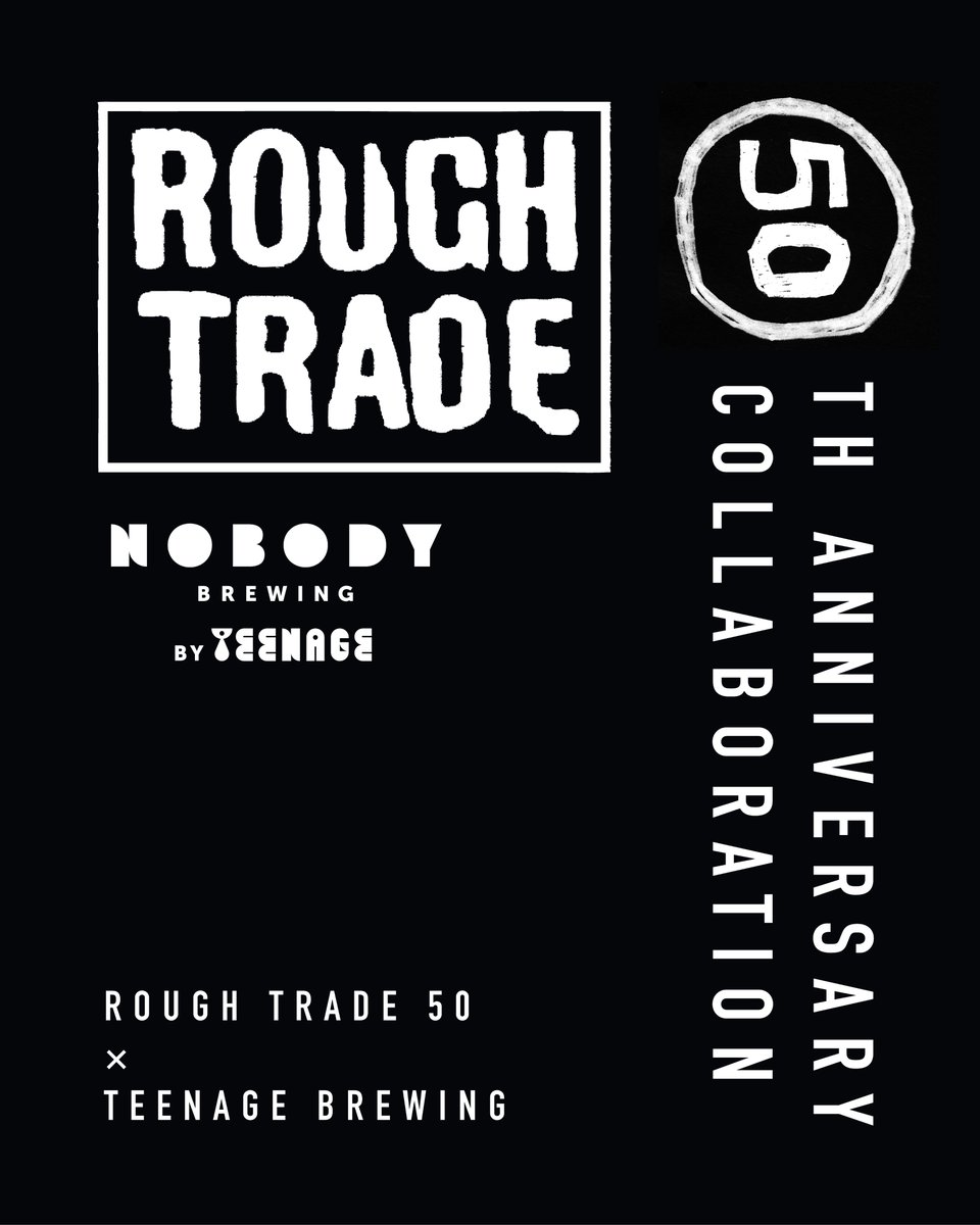 beatink_jp's tweet photo. 今月末に開催される〈Rough Trade〉50周年イベントを記念したコラボビールが登場！

「Nobody Brewing （by Teenage Brewing）」とのコラボビールは、TOWER RECORDS BEER 渋谷店にて9月25日（金）から先行販売スタート！

ご注文いただいたお客様には先着特典としてレーベル・ロゴ・コースターをプレゼント。

@RoughTradeRecs / @TeenageBrewing / @towervinyl