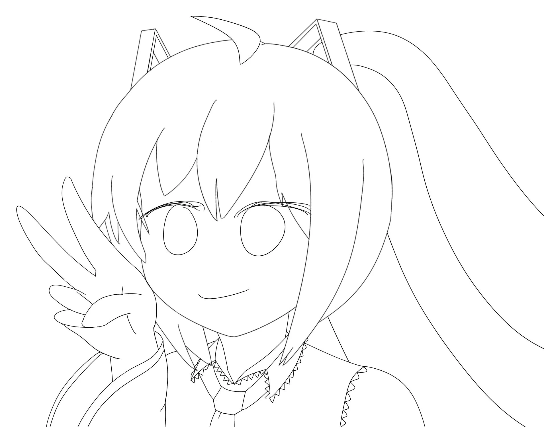 手描き線画 人間キャラクター きむた on X: 