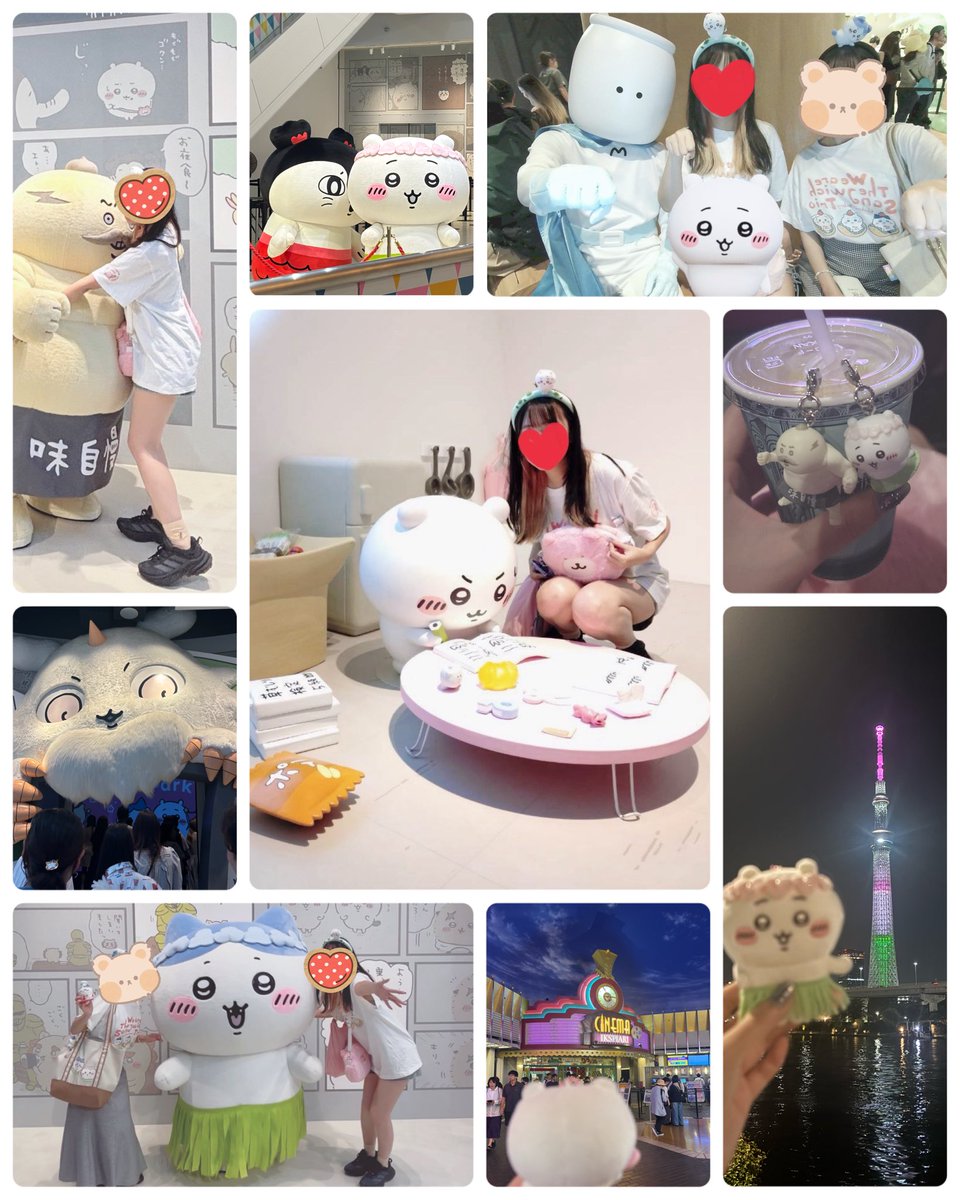 ya7a_chi's tweet photo. 先週はちいかわ概念(白もこ)とくまさんで完璧な東京ちい旅キメてきた！

⭐️1日目
スカイツリーコラボ→くら寿司→ちいかわらんど(新宿)→ちいかわ焼き→ホテルのテレビでちいかわ鑑賞

⭐️2日目
ちいかわパーク→映画6回目→スカイツリーのライトアップ

ずっと幸せやった🥹✨

#ちいかわ https://t.co/mZsOVCg1gr