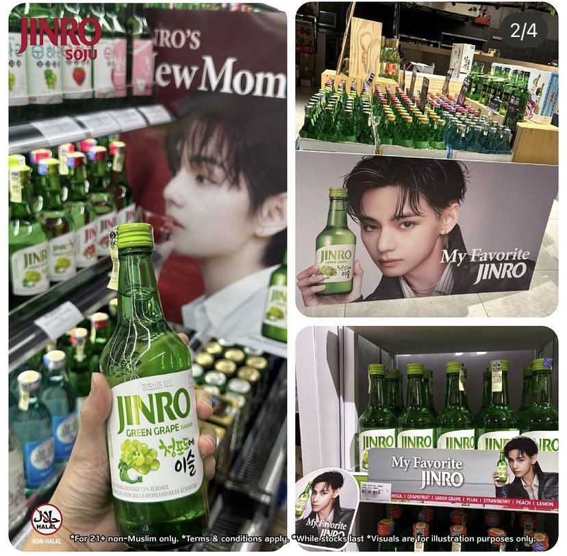 VonTidal's tweet photo. [JINRO MY] 
Look who’s taking over our Supermarket!

Shelf after shelf. Aisle after aisle. Store after store. V has officially arrived with JINRO - and the takeover is impossible to miss. Seen him at your nearest supermarket yet?

V CAME. V SAW. V TOOK OVER WITH JINRO.

🔗 https://t.co/THweXDi8jg

V MY FAVOURITE JINRO 
#TAEHYUNGxJINRO