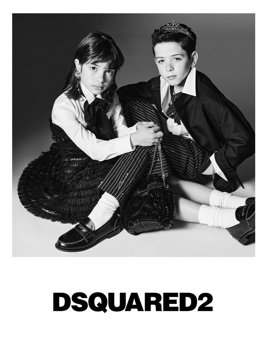 Dsquared2's tweet photo. Homeroom, but make it black tie. 

Shop the #D2KIDS FW26 collection, available now at https://t.co/CysX3vEFe2 and select stores worldwide.

Photography by #GiampaoloSgura 

#DSQUARED2 https://t.co/DCXBFrrM9u