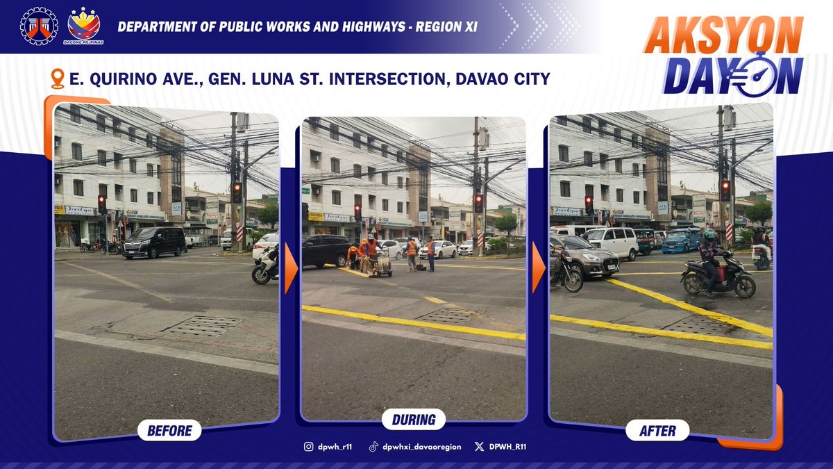 DPWH_R11's tweet photo. 𝐀𝐊𝐒𝐘𝐎𝐍 𝐃𝐀𝐘𝐎𝐍: Nagpadayon ang Davao City District Engineering Office sa pagpahigayon og mga road maintenance activities sa nagkalain-laing mga dalan sa dakbayan.

#DPWH #DPWHXI #BuildBetterMore #BagongPilipinas

Full Story: https://t.co/NdIzwounTc https://t.co/AE68xQwsTQ
