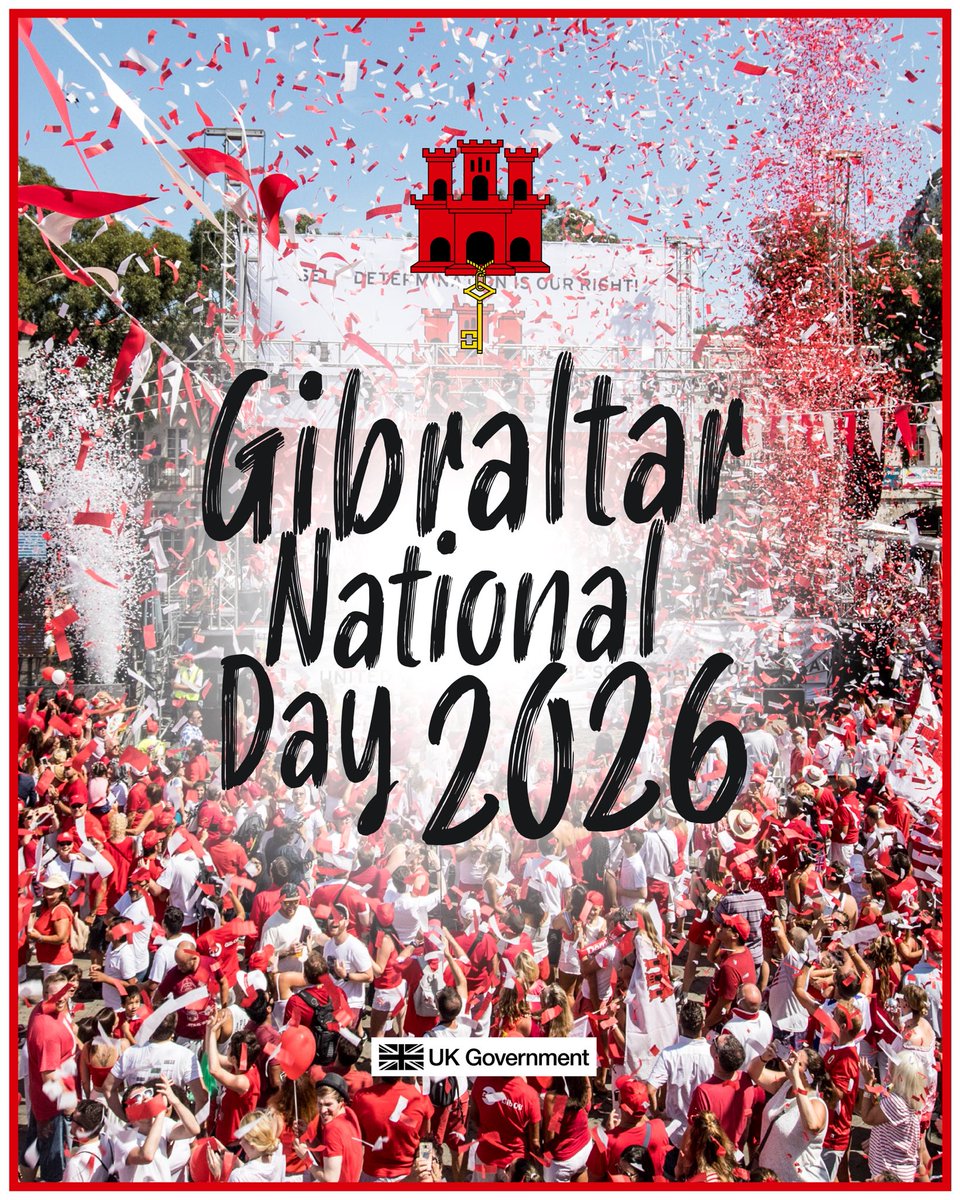 FCDOGovUK's tweet photo. Happy National Day to the people of Gibraltar.

Gibraltar is a cherished part of the British family. Today we celebrate our enduring friendship and partnership of more than 300 years. 🇬🇮🇬🇧 https://t.co/tCFYCplDPE