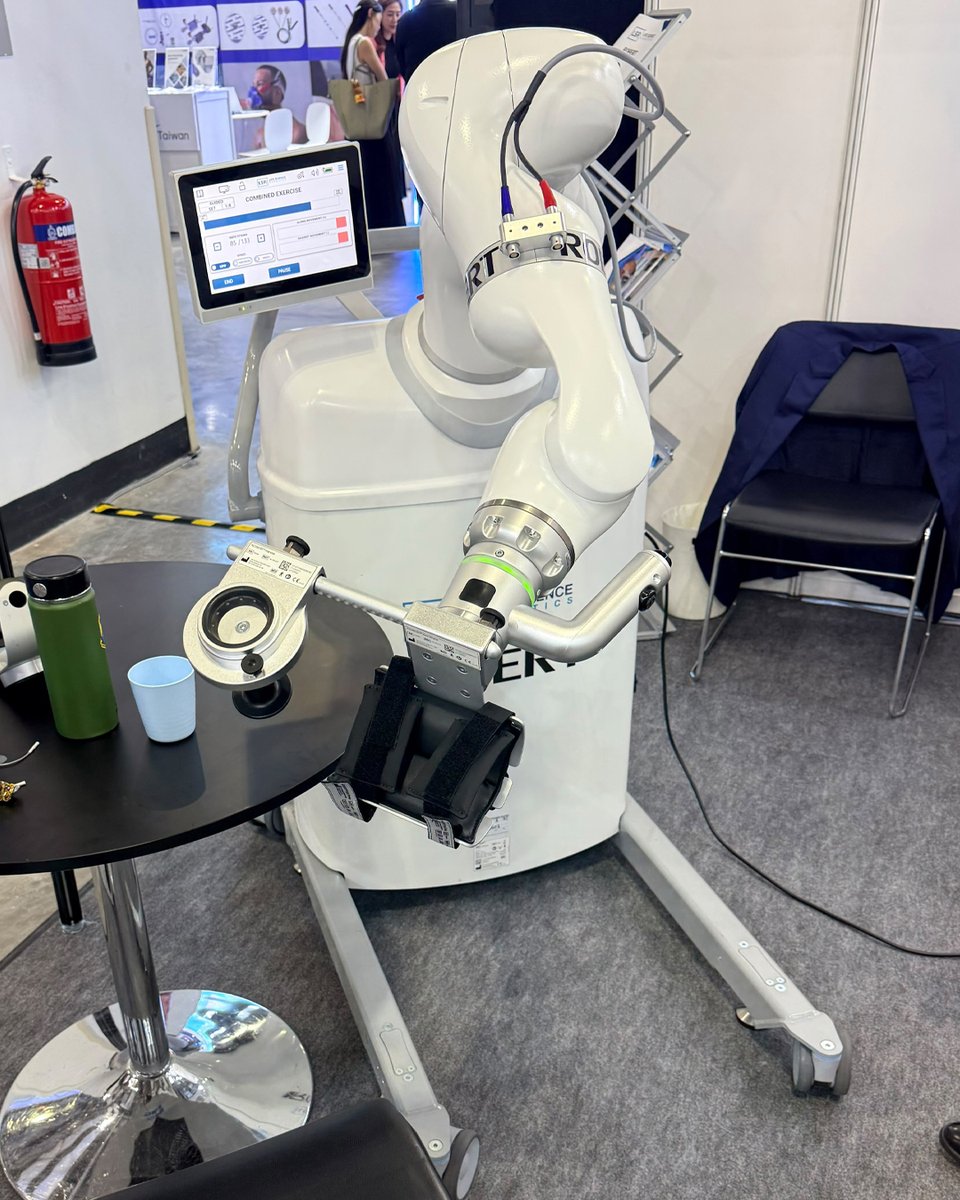 LSR_Robotics's tweet photo. Day 2 at Medical Fair Asia 2026 in Singapore 🇸🇬

Another productive day at Medical Fair Asia, with meaningful conversations and valuable exchanges with professionals around the role of robotics in neurorehabilitation and the clinical applications of ROBERT®. 🤝 https://t.co/HGVLdFxATx