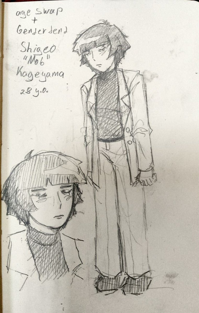 qwishvi's tweet photo. age swap + fem #ShigeoKageyama #mp100 https://t.co/yn7q3JcCkA
