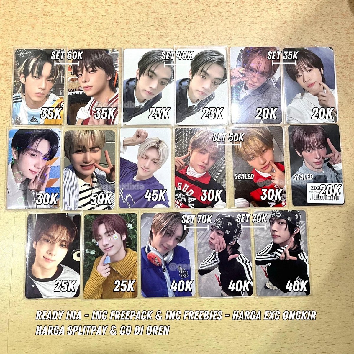 Geraldixie's tweet photo. #ssell #ssel #wts photocard tws 
Boleh take satuan / take set
Take all 480k 
Bisa keep event with dp
Vidcon by dm
Not for sensitive buyer https://t.co/zVKt34WemI