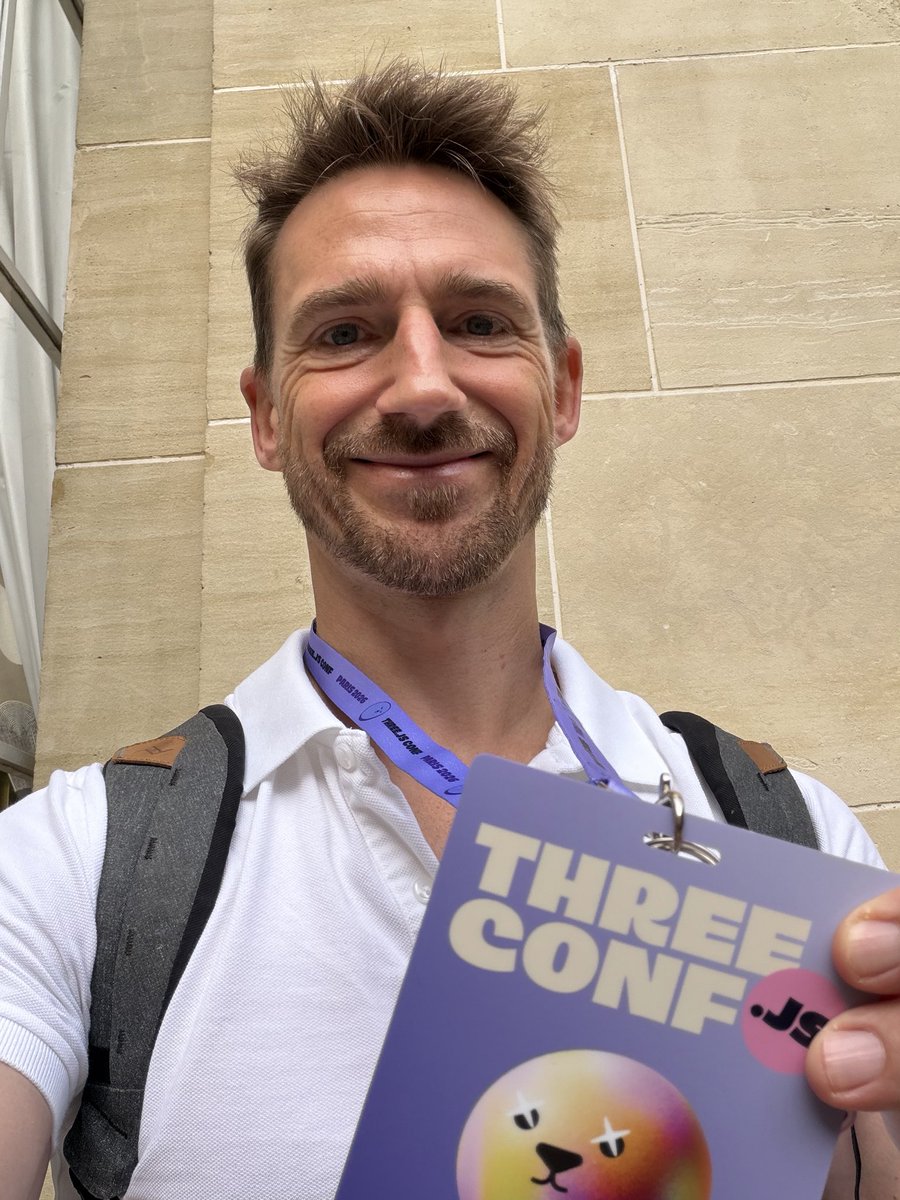 cdricpinson's tweet photo. At the @threejsconf in Paris today. If you're around, don't hesitate to come say hi. https://t.co/Uyl2A2RtH8
