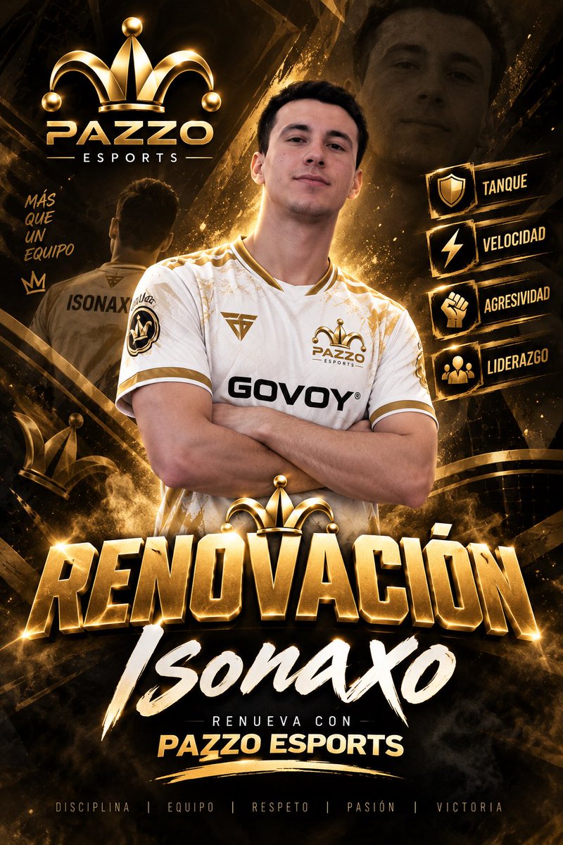 PazzoESPORTS's tweet photo. Empezamos con las renovaciones, Isonaxo está aquí, garra, físico, agresividad, el central que todos quieren ser en Pazzo ESPORTS. @nhaxo12 https://t.co/agRWKylp81