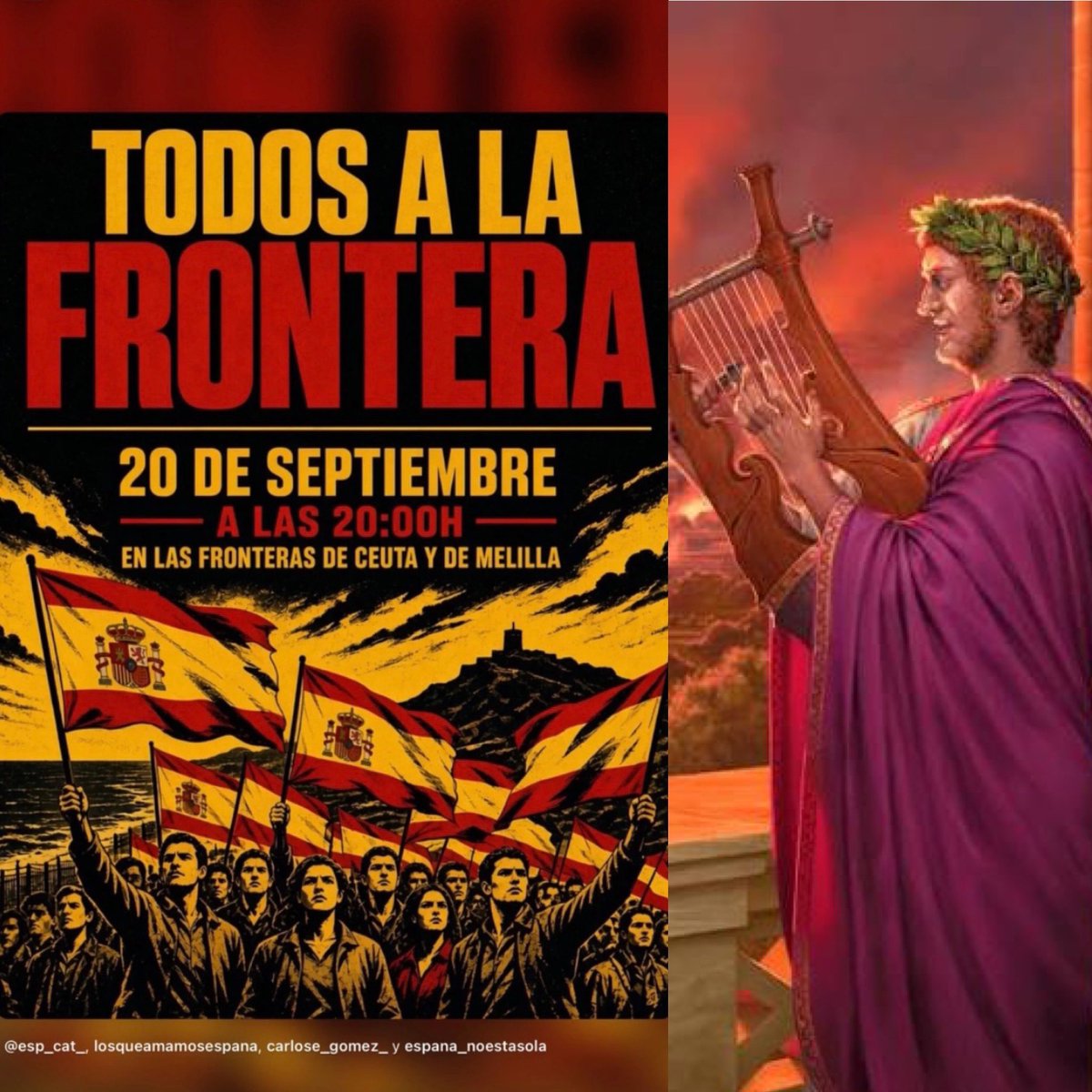 GuirauBeatr's tweet photo. Nerón quiere fiesta…fiesta tendrá!#AyudaACeuta#AyudaAEspaña#SánchezAPrisión https://t.co/Y30kDHwbXf