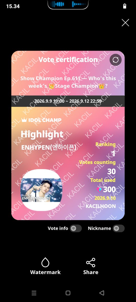 cilhooncil's tweet photo. #intinyadeh vote on going a thread!

ENHYPEN

Live vote Mnet (sebentar lagi)
Higher Monthly Hot Stage
Idolchamp Show Champion
Mnet Billboard Korea fan Choice https://t.co/5gTlc0TlfB